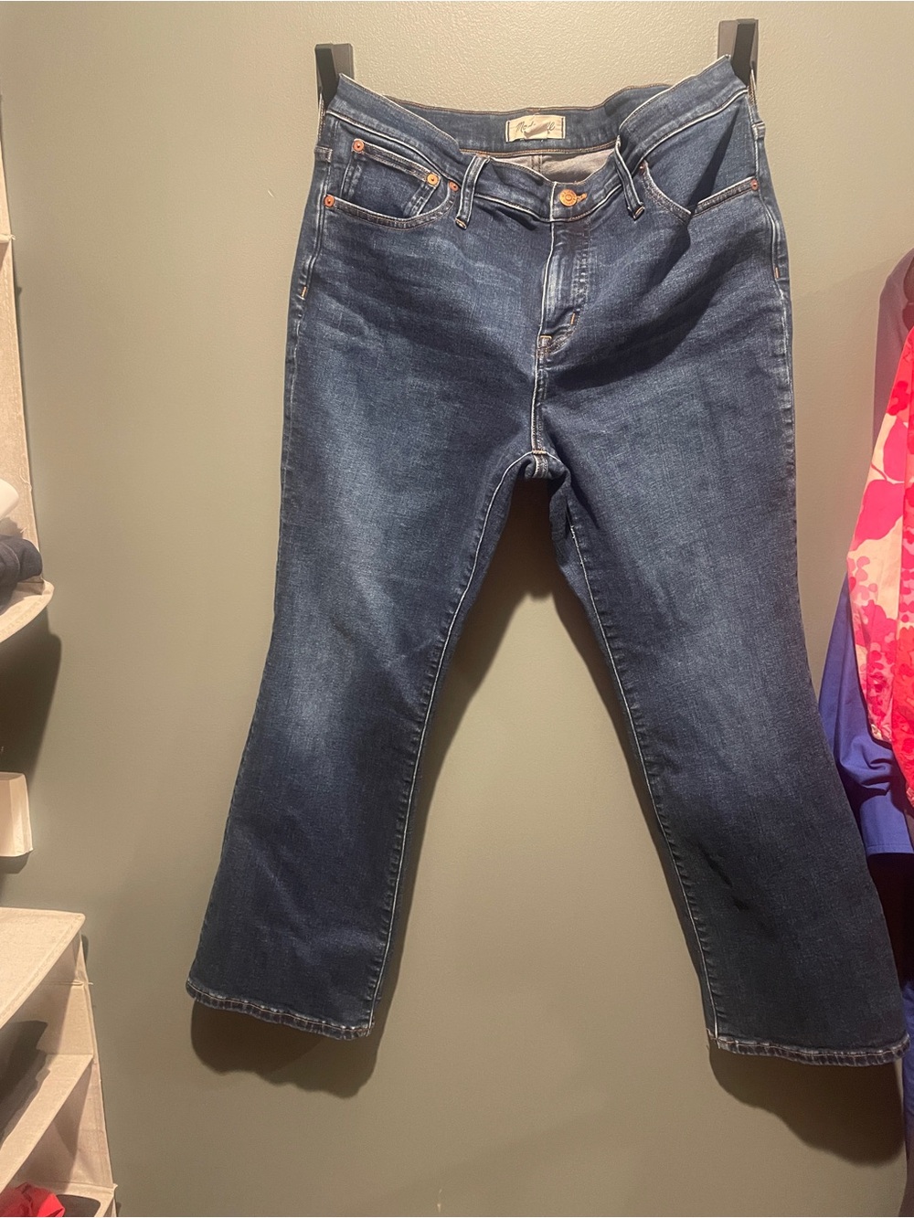 Madewell Dark Indigo Ankle Cropped Jeans